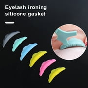 Eisoary 10 Pairs Silicone Eyelash Curling Pads Soft Gentle Stretchable Comfortable Eye Use Lash Perm Gasket Yellow
